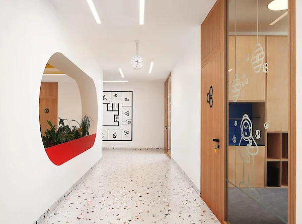 Chodba s designovými prvky