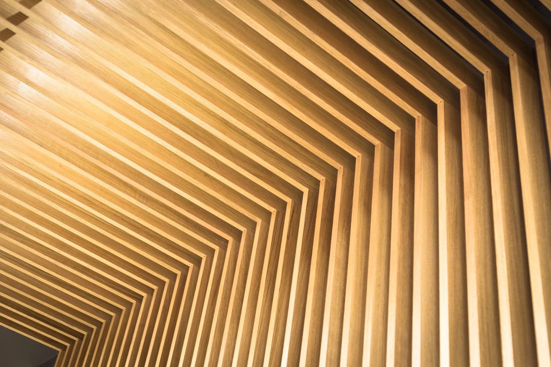 Detail dřevěných panelů