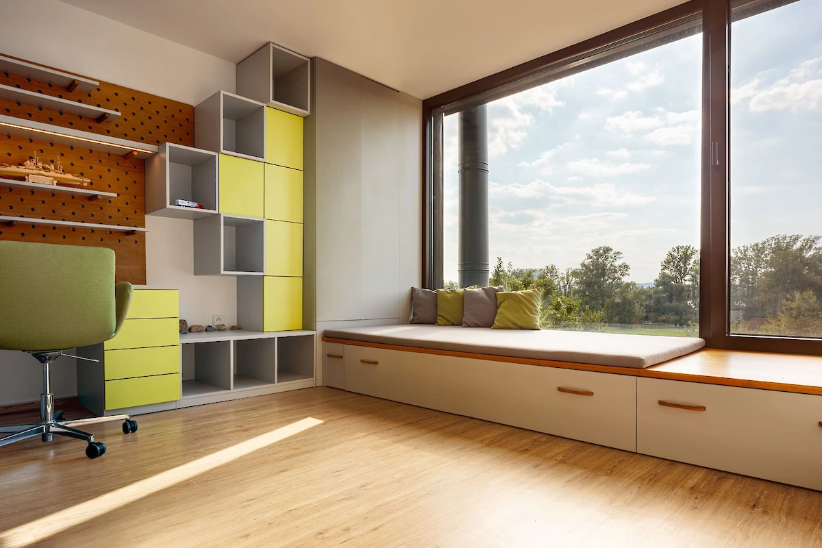 Pracovní kout a relaxační zóna